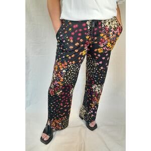 KENSIE DRAW STRING FLORAL PANTS  SIZE M RAYON Casual Straight Leg